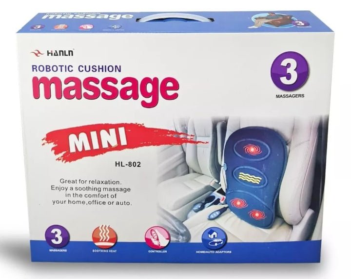 Robotic Massage Cushion with Heat โ Portable Shiatsu Neck, Back & Shoulder Massager for Home, Office & Car