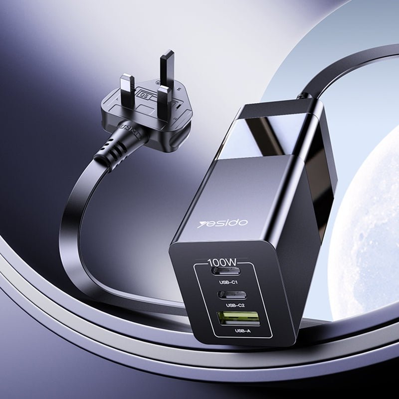 100W GaN Fast Charger – Ultra Fast USB-C PD Wall Charger for Laptop, iPhone & Multi-Device Charging