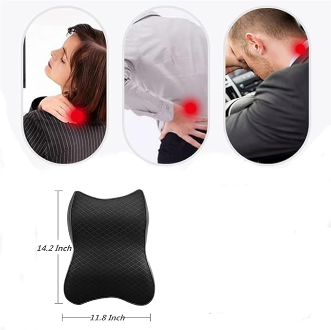 Ergonomic Memory Foam Car Neck Pillow – Breathable Cervical Support Cushion for Comfortable Driving
