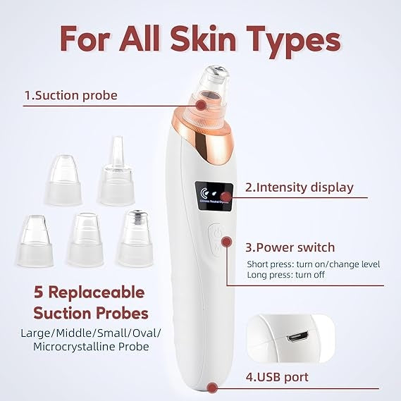 Multifunctional Cleaning Instrument – Deep Pore Cleanser & Blackhead Remover with Microdermabrasion