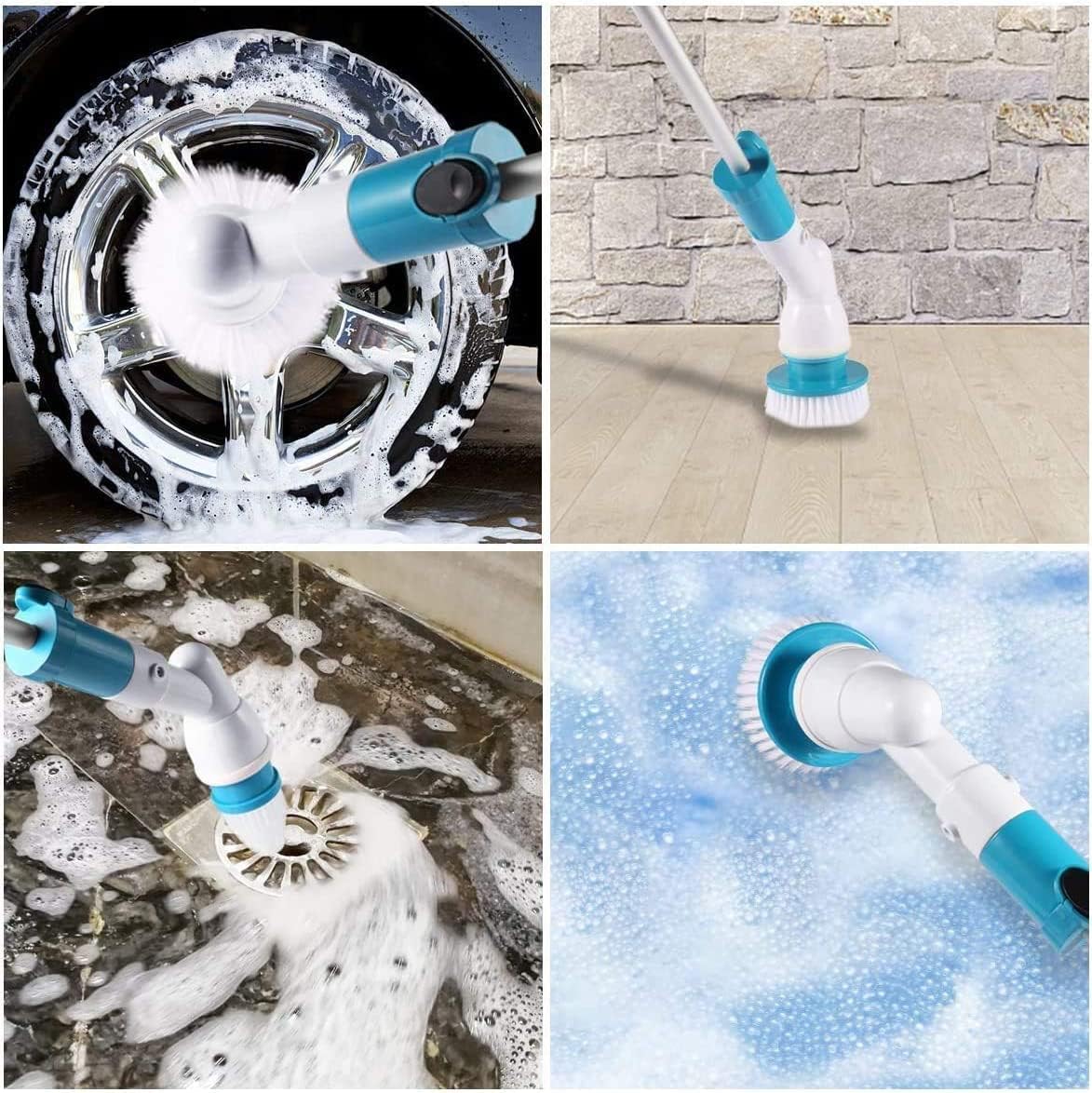 3-in-1 Electric Spin Scrubber Machine – Powerful Cordless Cleaning Brush for Bathroom, Kitchen & Floors