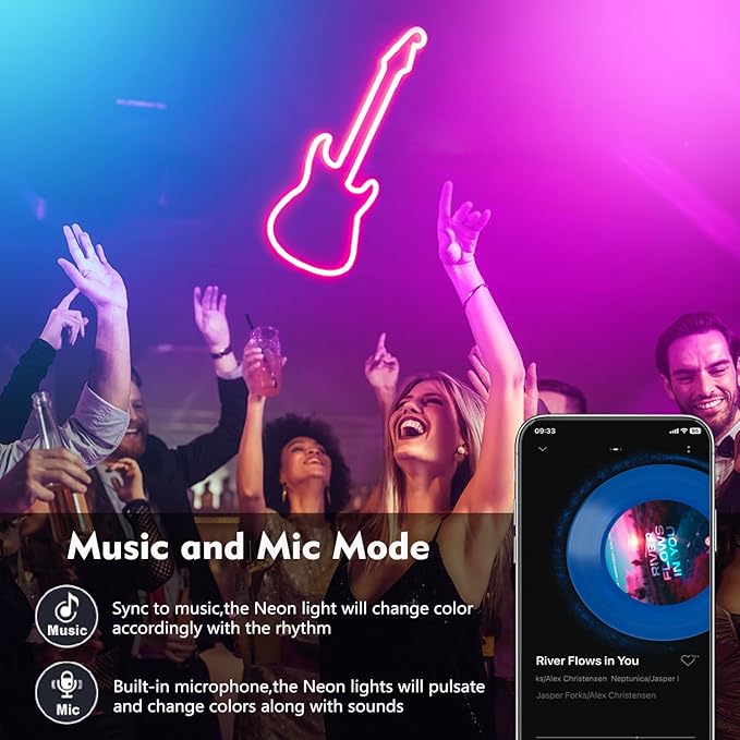 LED Neon Rope Light 5M – IC RGB Smart Strip Light with App Control, Music Sync & Waterproof Design