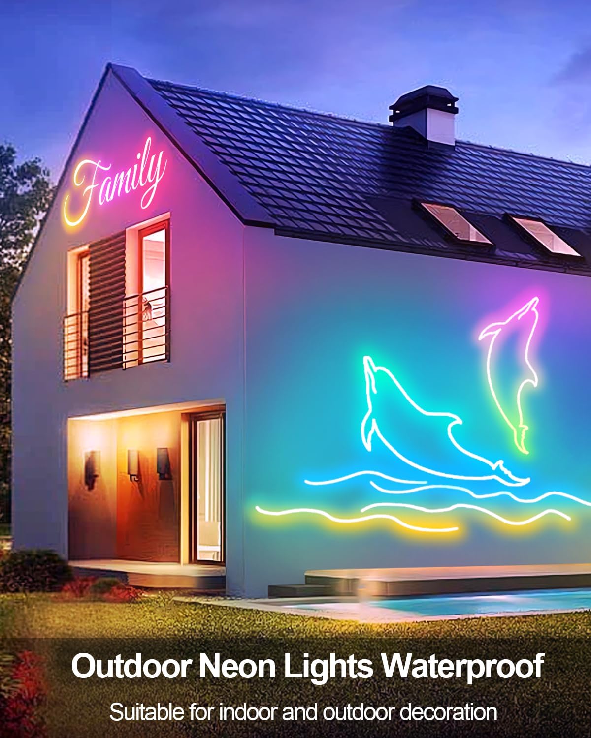 LED Neon Rope Light 5M – IC RGB Smart Strip Light with App Control, Music Sync & Waterproof Design