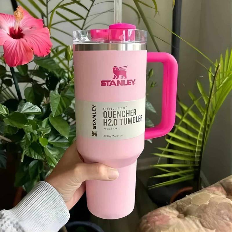 40oz Stainless Steel Vacuum Insulated Tumbler – Travel Mug with Straw & Handle | Premium Hydration Cup