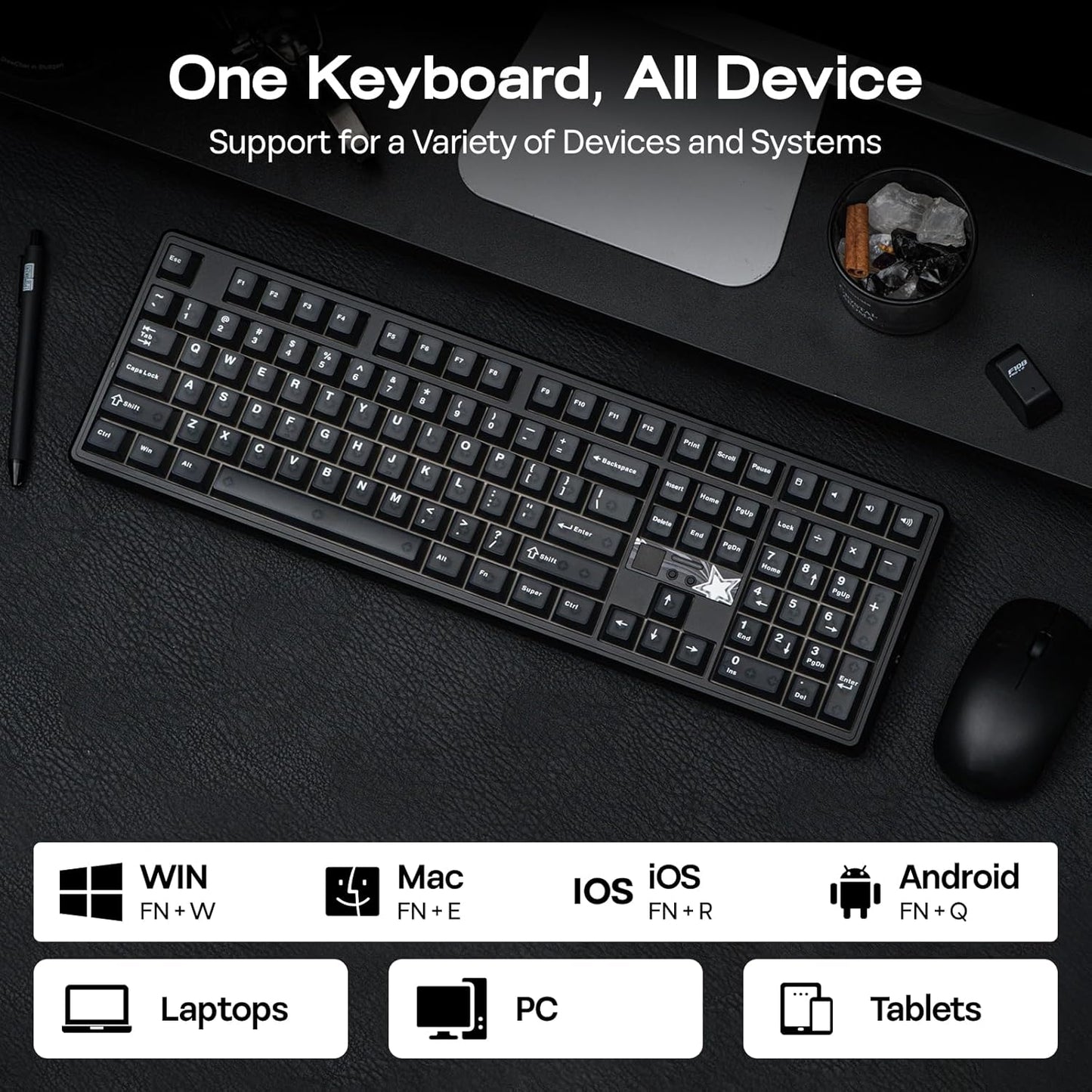Mechanical Gaming Keyboard – RGB Backlit Anti-Ghosting Keyboard for Gaming & Professional Typing