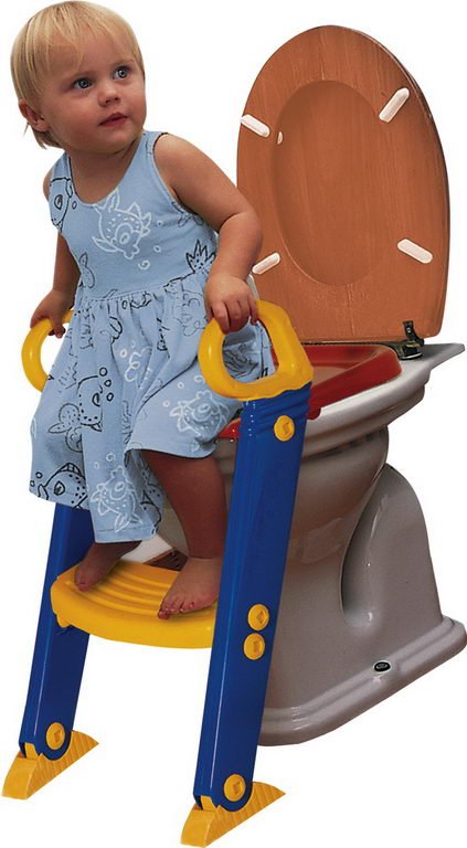 Children Toilet Training Ladder Seat – Foldable Adjustable Potty Training Seat with Non-Slip Steps & Handrails