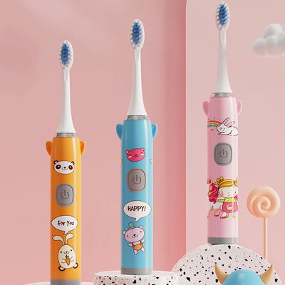 Children's Cartoon Electric Toothbrush – Soft Bristle Kids Toothbrush with Fun Animal Designs