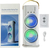 Double Ended Spray Fan – Portable USB Rechargeable Cooling Mist Fan with LED Lights