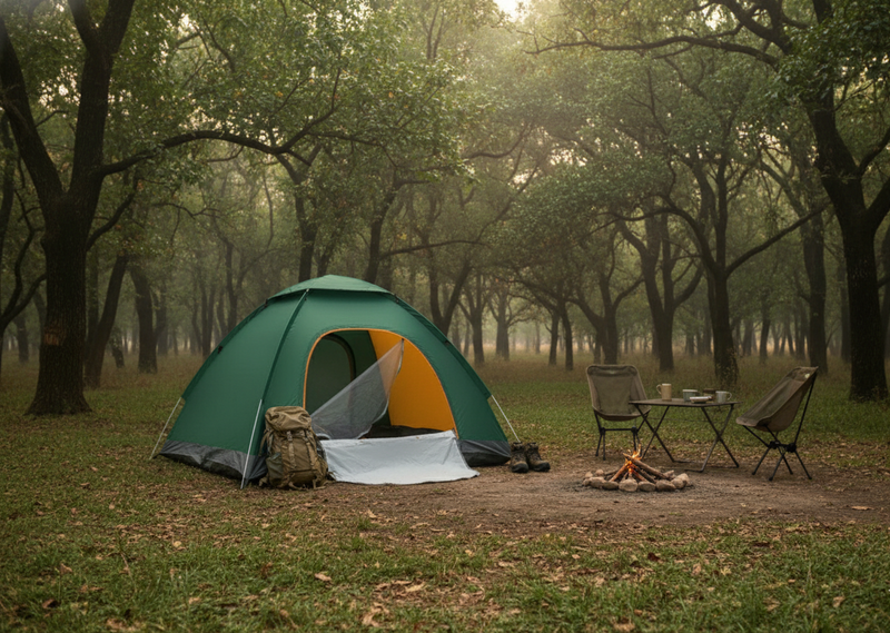 3–4 Person Outdoor Dome Camping Tent – Double-Layer Waterproof & Windproof Family Tent with Carry Bag