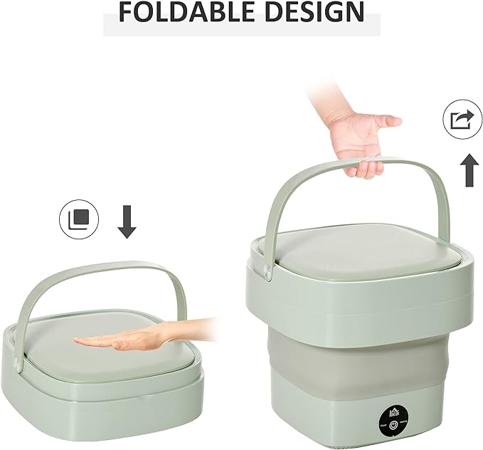 Foldable Mini Laundry Machine – Portable Compact Washing Machine for Travel, Baby Clothes & Delicate Garments