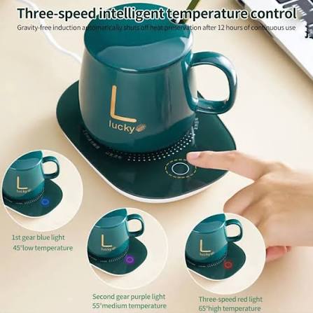 Smart Coffee Mug Warmer – Adjustable Temperature Beverage Heater for Coffee, Tea & Hot Drinks