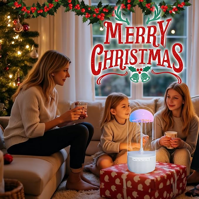 Jellyfish Bluetooth Speaker – Portable Wireless LED Speaker with Colorful Ambient Lights, TF Card & Rechargeable Battery