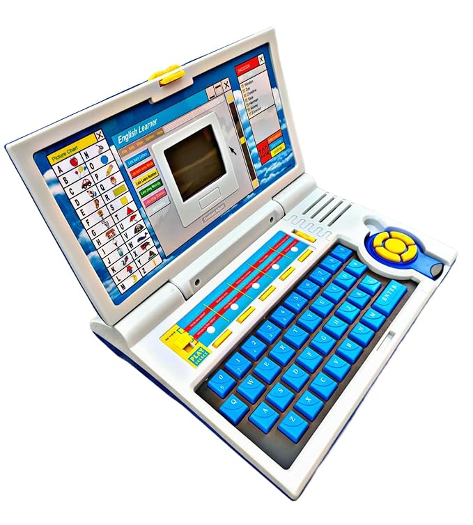 Kids Educational English Learning Laptop – 20 Interactive Learning Activities with Letters, Numbers, Words & Music
