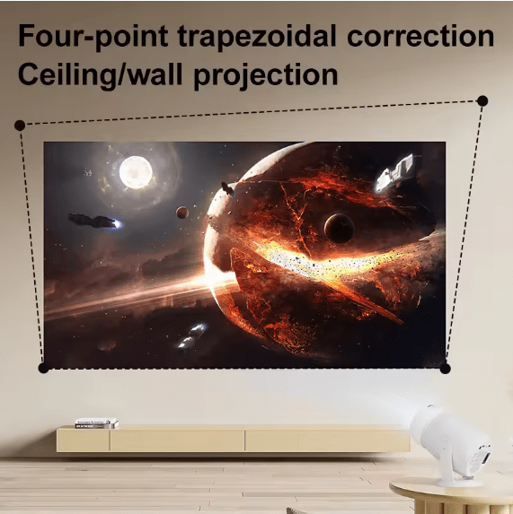 LED Ultra HD WiFi 6 Smart Projector – 4K HDR Portable Home Theater with Netflix & YouTube