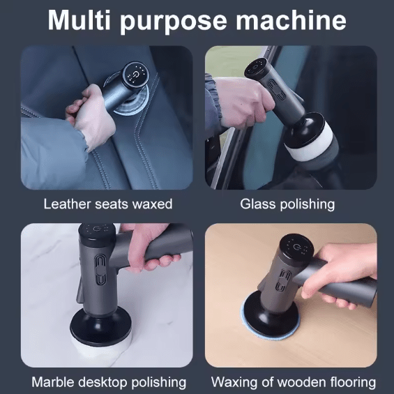LIYANG Automobile Polishing & Waxing Machine – 80W Cordless Car Buffer with Dual Batteries & 3-Inch Polishing Kit