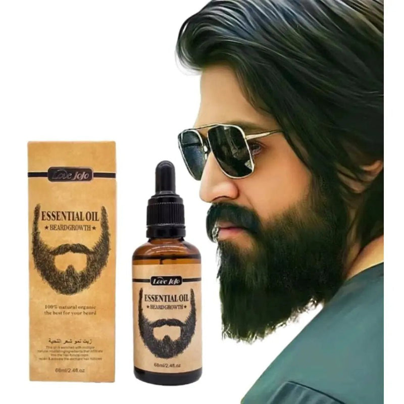 Love Jojo Beard Growth Oil – Natural Beard Growth & Softening Oil for Thicker, Healthier Beards