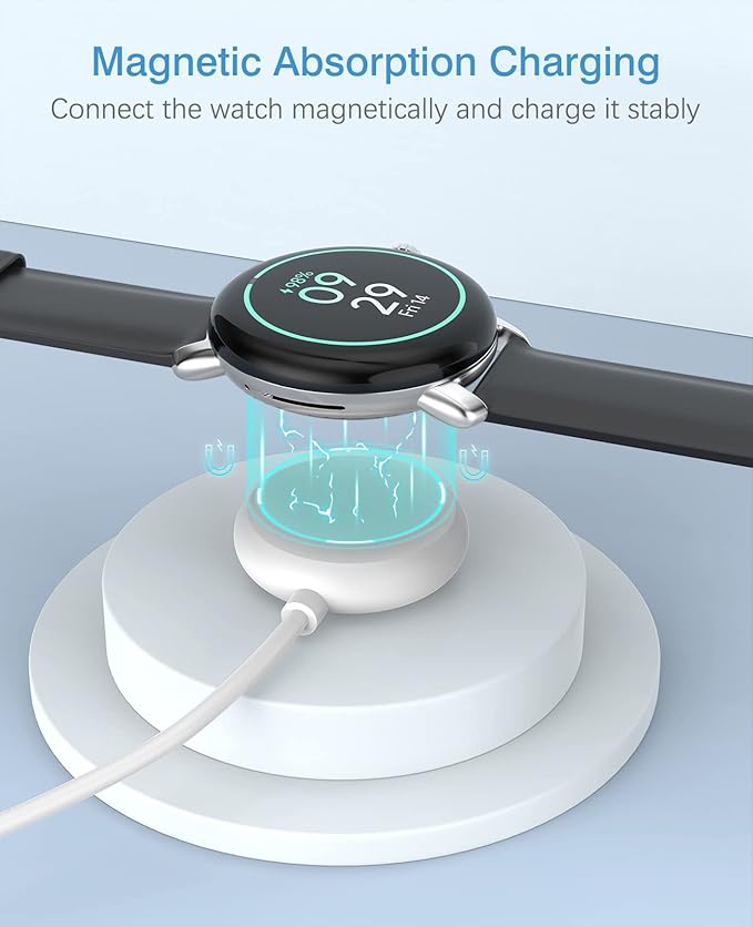 Google Pixel Watch Magnetic Wireless Charger – USB-C Fast Charging Dock for Pixel Watch Smartwatch | Portable Travel Charging Cable