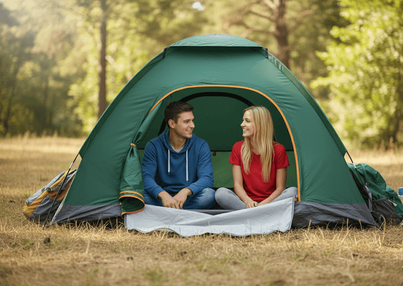 3–4 Person Outdoor Dome Camping Tent – Double-Layer Waterproof & Windproof Family Tent with Carry Bag