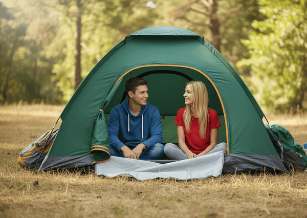 3–4 Person Outdoor Dome Camping Tent – Double-Layer Waterproof & Windproof Family Tent with Carry Bag