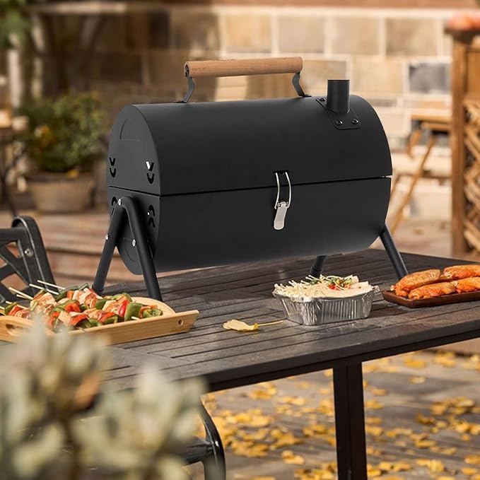 GrillMate Combo BBQ & Hob – Portable Charcoal Grill with Built-in Cooking Hob for Camping & Outdoor BBQ