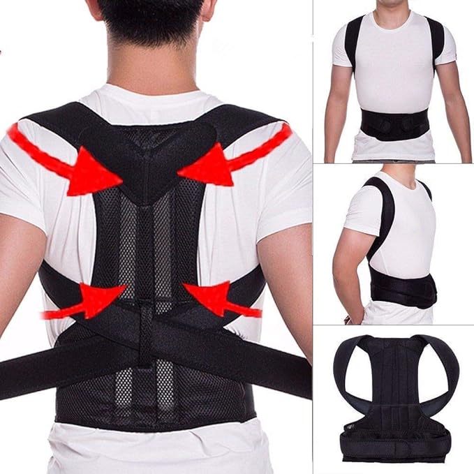 Posture Corrector Therapy Shoulder Belt – Adjustable Back Support Brace for Better Posture & Spinal Alignment