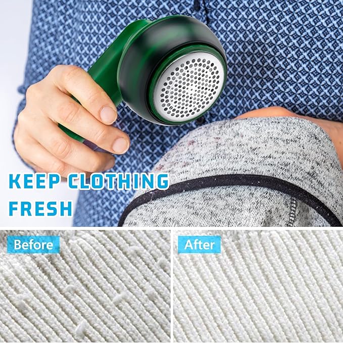 Rechargeable Electric Lint Remover – USB Fabric Shaver for Sweaters, Clothes, Furniture & Upholstery
